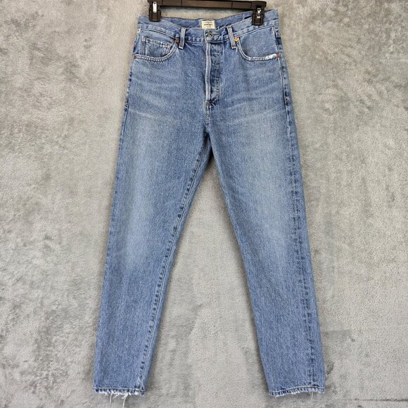 Citizens of Humanity Jeans Womens 26 Blue Liya High Rise Crop Button Fly USA - Picture 1 of 14